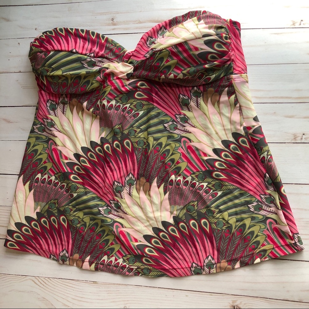 Converse one star floral bandeau tankini top